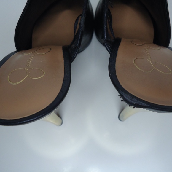 Jessica Simpson Black Slip On Closed Toed Pointed Toed Mule Heels - Size 11 - Picture 7 of 10